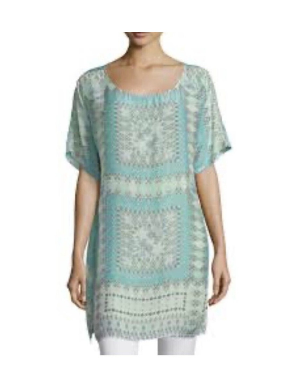 Johnny Was Womens Tunic Loose Fit Top Sz XS